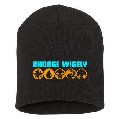 Choose Wisely Gamer M.A.N.A Symbols Gathering Magic Short Acrylic Beanie