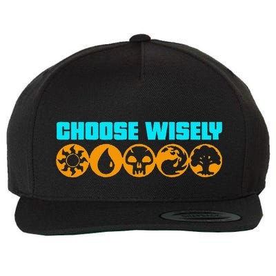Choose Wisely Gamer M.A.N.A Symbols Gathering Magic Wool Snapback Cap