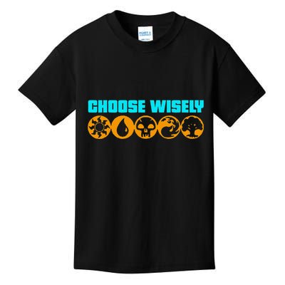Choose Wisely Gamer M.A.N.A Symbols Gathering Magic Kids T-Shirt
