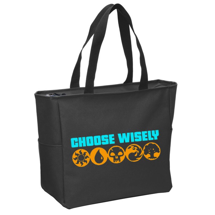 Choose Wisely Gamer M.A.N.A Symbols Gathering Magic Zip Tote Bag