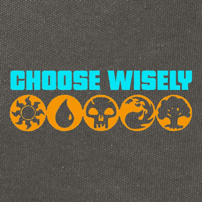 Choose Wisely Gamer M.A.N.A Symbols Gathering Magic Cotton Canvas Backpack