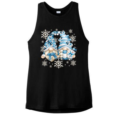 Cute Winter Gnome Gift Funny Snow Decor With Snowflakes Funny Gift Ladies PosiCharge Tri-Blend Wicking Tank