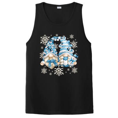 Cute Winter Gnome Gift Funny Snow Decor With Snowflakes Funny Gift PosiCharge Competitor Tank