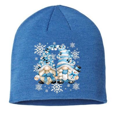 Cute Winter Gnome Gift Funny Snow Decor With Snowflakes Funny Gift Sustainable Beanie