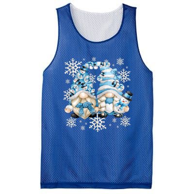 Cute Winter Gnome Gift Funny Snow Decor With Snowflakes Funny Gift Mesh Reversible Basketball Jersey Tank