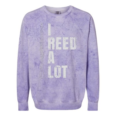 Clarinet Word Game I Reed A Lot Clarinet Player Colorblast Crewneck Sweatshirt