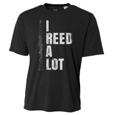 Clarinet Word Game I Reed A Lot Clarinet Player Cooling Performance Crew T-Shirt