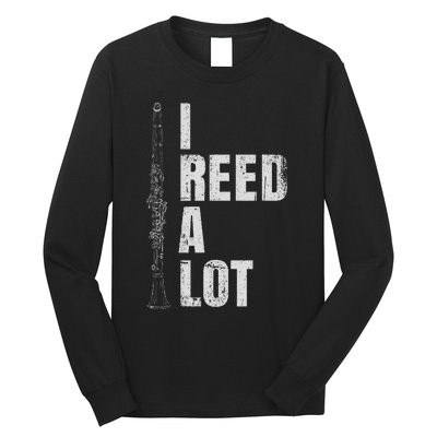 Clarinet Word Game I Reed A Lot Clarinet Player Long Sleeve Shirt