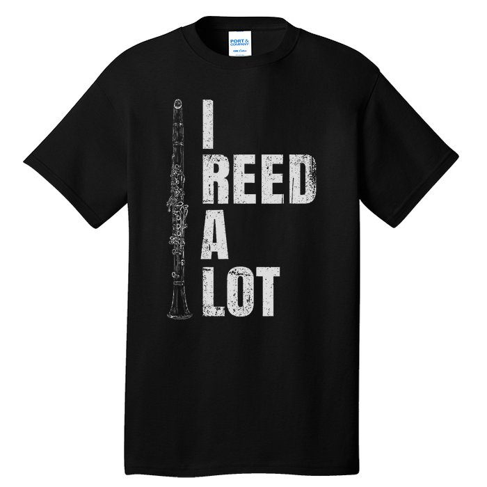 Clarinet Word Game I Reed A Lot Clarinet Player Tall T-Shirt