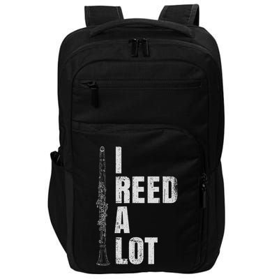 Clarinet Word Game I Reed A Lot Clarinet Player Impact Tech Backpack