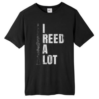 Clarinet Word Game I Reed A Lot Clarinet Player Tall Fusion ChromaSoft Performance T-Shirt