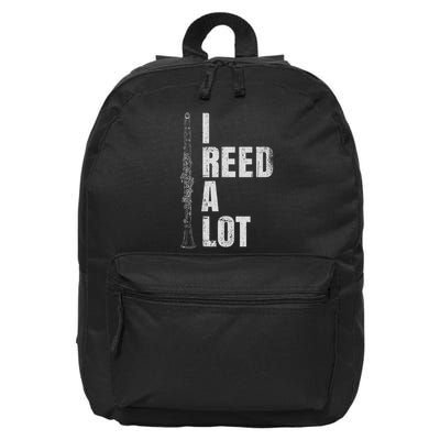Clarinet Word Game I Reed A Lot Clarinet Player 16 in Basic Backpack