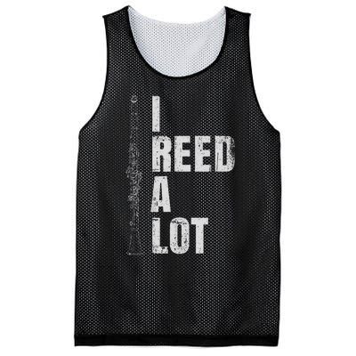 Clarinet Word Game I Reed A Lot Clarinet Player Mesh Reversible Basketball Jersey Tank