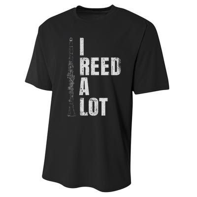 Clarinet Word Game I Reed A Lot Clarinet Player Performance Sprint T-Shirt