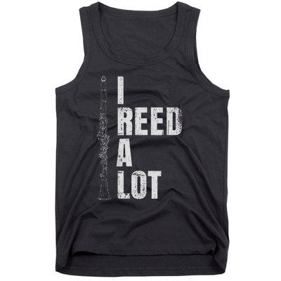 Clarinet Word Game I Reed A Lot Clarinet Player Tank Top