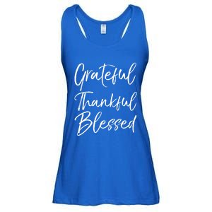 Christian Worship Gift Grateful Thankful Blessed Great Gift Ladies Essential Flowy Tank