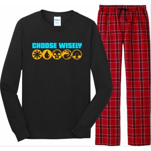 Choose Wisely Gamer A Symbols Gathering Magic Cool Gift Long Sleeve Pajama Set