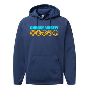 Choose Wisely Gamer A Symbols Gathering Magic Cool Gift Performance Fleece Hoodie