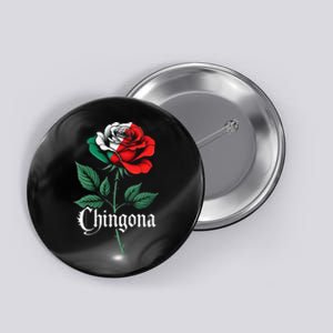 Chingona Women Girl Mexico Mexican Independence Day Flag Gift Button