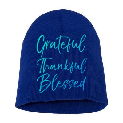 Christian Worship Gift Grateful Thankful Blessed Gift Short Acrylic Beanie