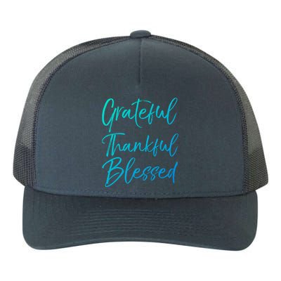 Christian Worship Gift Grateful Thankful Blessed Gift Yupoong Adult 5-Panel Trucker Hat