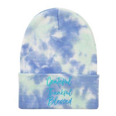 Christian Worship Gift Grateful Thankful Blessed Gift Tie Dye 12in Knit Beanie