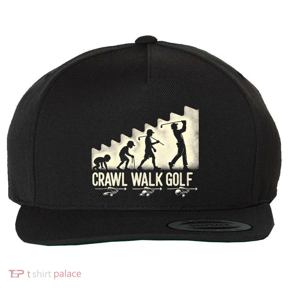 Crawl Walk Golf Cute Gift Wool Snapback Cap