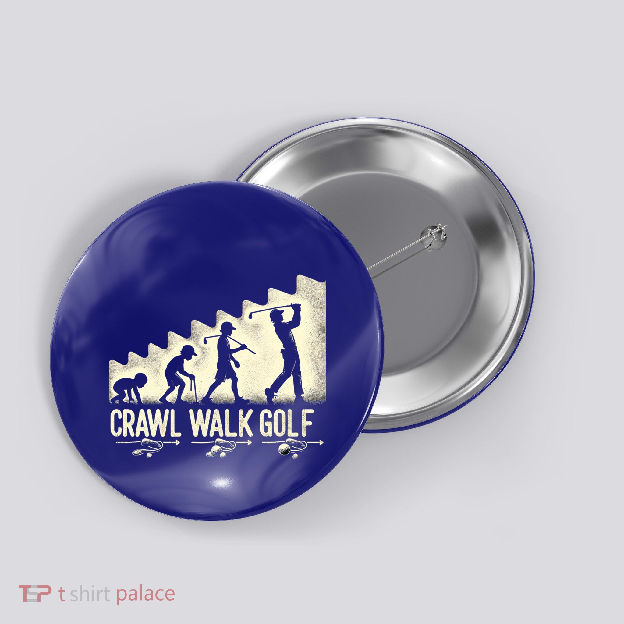 Crawl Walk Golf Cute Gift Button
