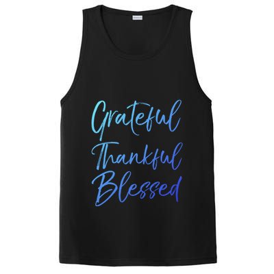 Christian Worship Gift Grateful Thankful Blessed Gift PosiCharge Competitor Tank