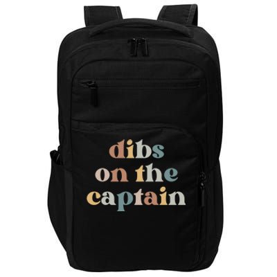 Captains Wife Gift Vintage Retro Dibs On The Captain Gift Impact Tech Backpack