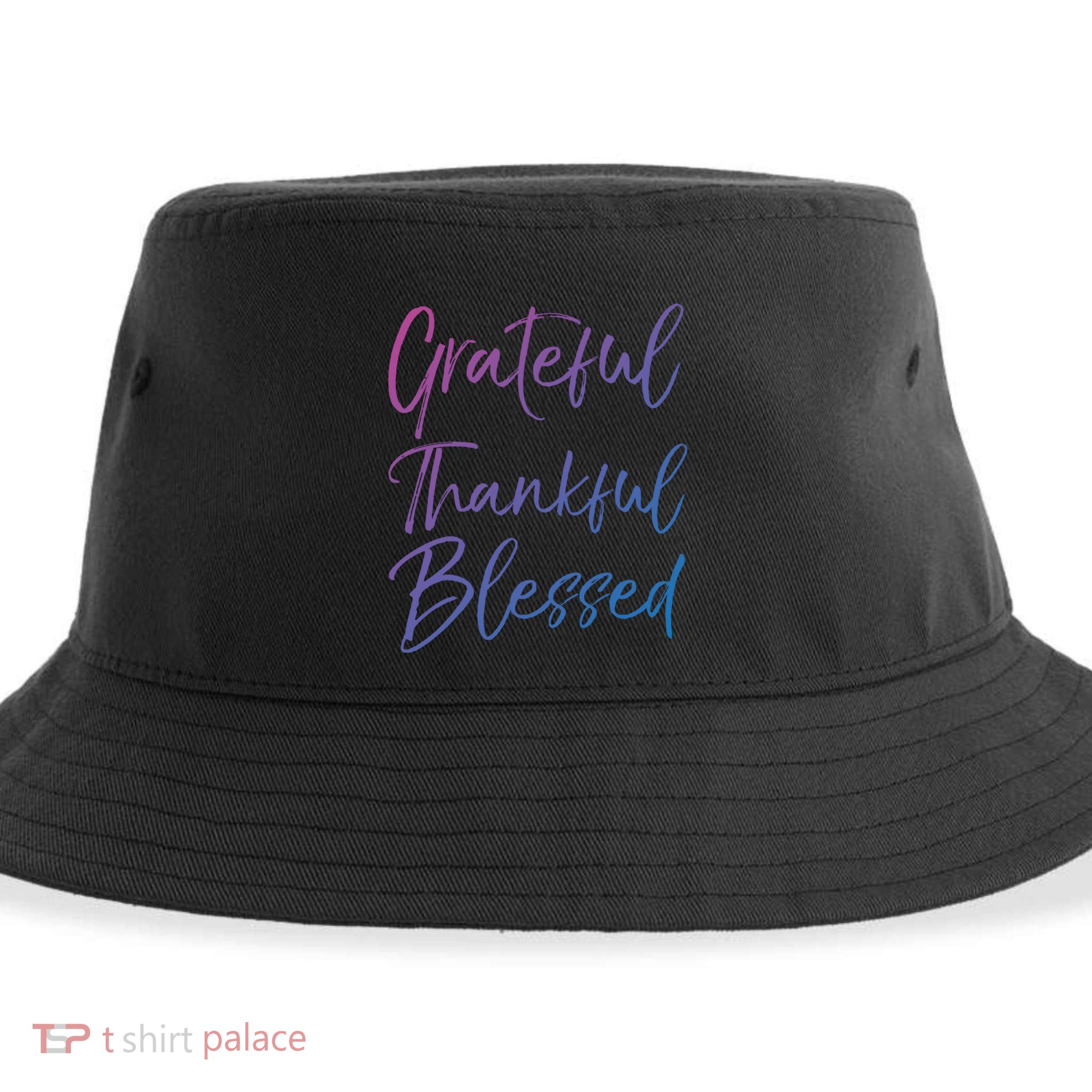 Christian Worship Gift Grateful Thankful Blessed Gift Sustainable Bucket Hat