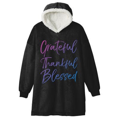 Christian Worship Gift Grateful Thankful Blessed Gift Hooded Wearable Blanket