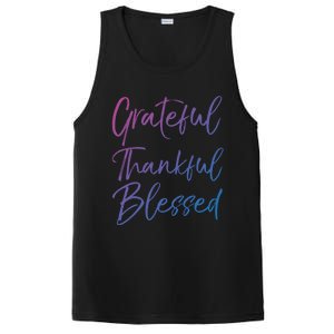 Christian Worship Gift Grateful Thankful Blessed Gift PosiCharge Competitor Tank