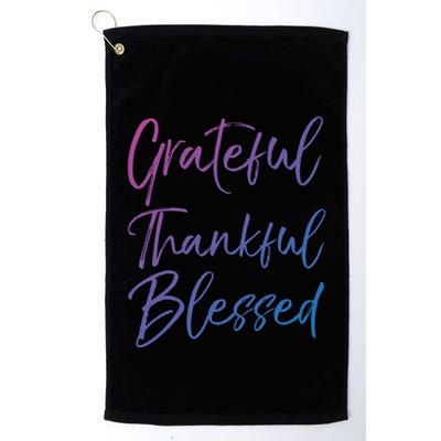 Christian Worship Gift Grateful Thankful Blessed Gift Golf Towel