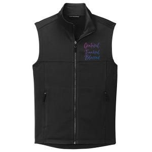 Christian Worship Gift Grateful Thankful Blessed Gift Collective Smooth Fleece Vest