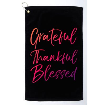 Christian Worship Gift Grateful Thankful Blessed Gift Golf Towel