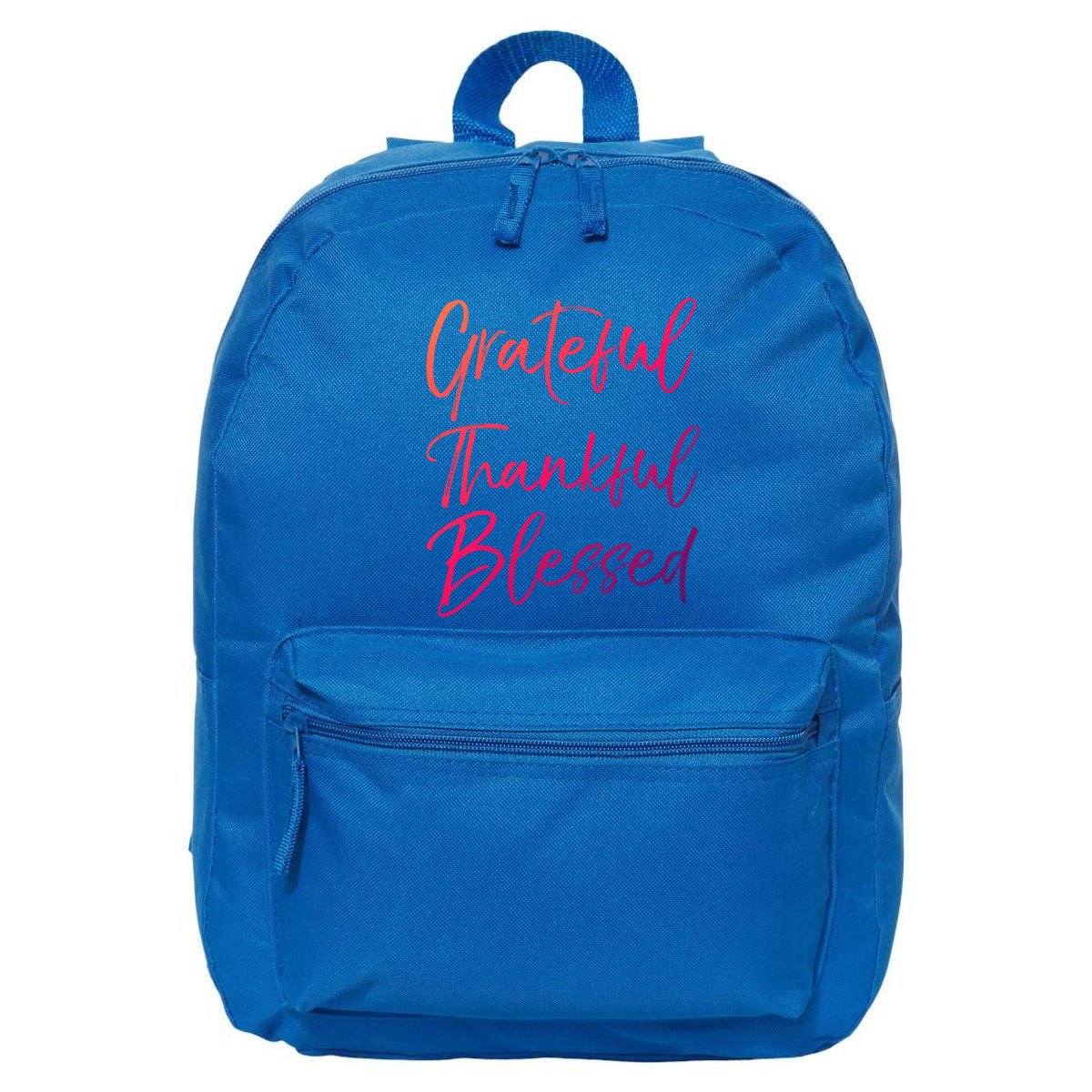 Christian Worship Gift Grateful Thankful Blessed Gift 16 in Basic Backpack