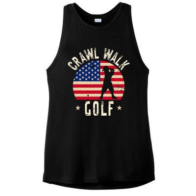 Crawl Walk Golf Club Feeling Buddy Gifts Funny Ladies PosiCharge Tri-Blend Wicking Tank