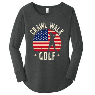 Crawl Walk Golf Club Feeling Buddy Gifts Funny Women's Perfect Tri Tunic Long Sleeve Shirt