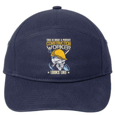 Construction Worker Gift 7-Panel Snapback Hat