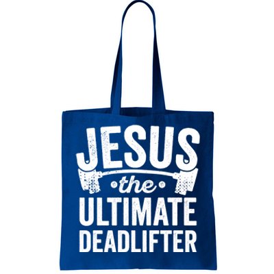 Christian Workout Gift Jesus Ultimate Deadlifter Tote Bag