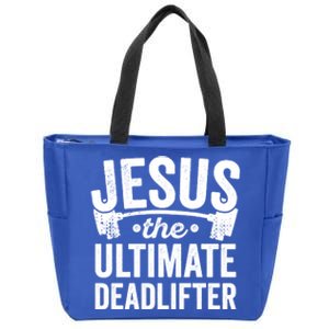 Christian Workout Gift Jesus Ultimate Deadlifter Zip Tote Bag