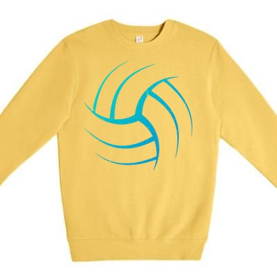 Cute White Graphic Art Volleyball Unique Meaningful Gift Premium Crewneck Sweatshirt