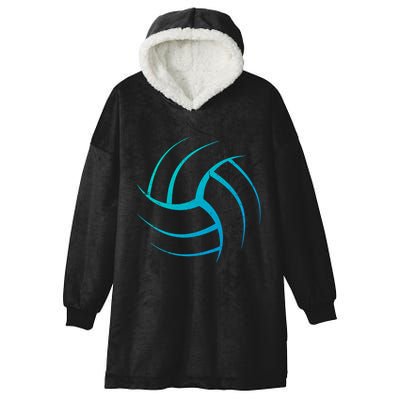 Cute White Graphic Art Volleyball Unique Meaningful Gift Hooded Wearable Blanket