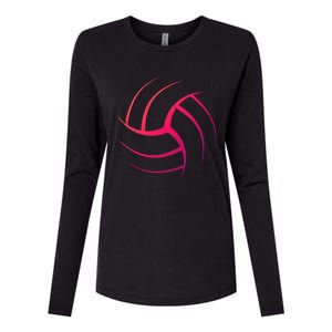 Cute White Graphic Art Volleyball Unique Meaningful Gift Womens Cotton Relaxed Long Sleeve T-Shirt