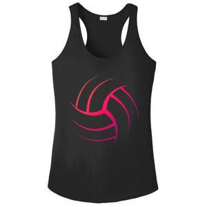 Cute White Graphic Art Volleyball Unique Meaningful Gift Ladies PosiCharge Competitor Racerback Tank