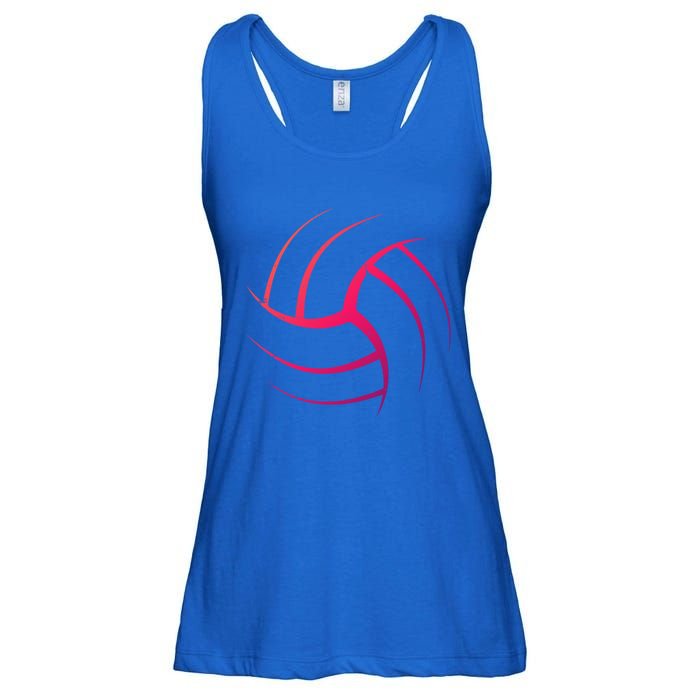 Cute White Graphic Art Volleyball Unique Meaningful Gift Ladies Essential Flowy Tank