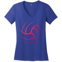 Cute White Graphic Art Volleyball Unique Meaningful Gift Women's V-Neck T-Shirt