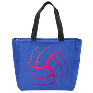 Cute White Graphic Art Volleyball Unique Meaningful Gift Zip Tote Bag