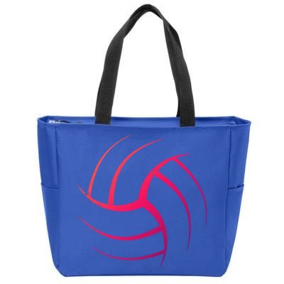 Cute White Graphic Art Volleyball Unique Meaningful Gift Zip Tote Bag